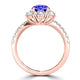 TMR121157 - Genesis - Round Tanzanite and Diamond Ring Halo