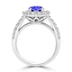 TMR121163 - Kinsley - Round Tanzanite and Diamond Ring Halo