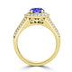 TMR121190 - Alexa - Round Tanzanite and Diamond Ring Halo