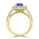 TMR121163 - Kinsley - Round Tanzanite and Diamond Ring Halo