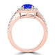 TMR121180 - Gianna - Round Tanzanite and Diamond Ring Halo