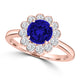 TMR121182 - Isla - Round Tanzanite and Diamond Ring Halo