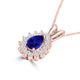 TMR121143 - Violet - Pear Tanzanite and Diamond Pendant