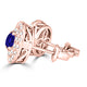 TMR121118 - Camila - Round Tanzanite and Diamond Earring Double Halo