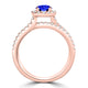 TMR121170 - Gabriella - Round Tanzanite and Diamond Ring Halo