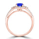 TMR121176 - Serenity - Round Tanzanite and Diamond Ring Halo