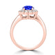TMR121182 - Isla - Round Tanzanite and Diamond Ring Halo