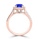 TMR121184 - Quinn - Round Tanzanite and Diamond Ring Halo