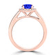 TMR121181 - Valentina - Round Tanzanite and Diamond Ring Halo