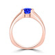 TMR121107 - Mia - Round Tanzanite and - Ring Solitaire