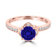 TMR121187 - Sadie - Round Tanzanite and Diamond Ring Halo