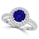 TMR121180 - Gianna - Round Tanzanite and Diamond Ring Halo