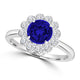 TMR121182 - Isla - Round Tanzanite and Diamond Ring Halo