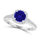 TMR121164 - Naomi - Round Tanzanite and Diamond Ring Halo