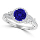 TMR121175 - Eva - Round Tanzanite and Diamond Ring Halo