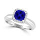 TMR121229 - Oaklyn - Cushion Tanzanite and Diamond Ring Halo