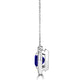 TMR121136 - Aubrey - Round Tanzanite and Diamond Pendant Halo