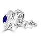 TMR121118 - Camila - Round Tanzanite and Diamond Earring Double Halo