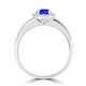 TMR121153 - Everly - Round Tanzanite and Diamond Ring Halo