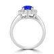 TMR121182 - Isla - Round Tanzanite and Diamond Ring Halo