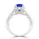 TMR121164 - Naomi - Round Tanzanite and Diamond Ring Halo