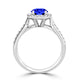 TMR121184 - Quinn - Round Tanzanite and Diamond Ring Halo