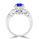 TMR121175 - Eva - Round Tanzanite and Diamond Ring Halo