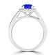 TMR121181 - Valentina - Round Tanzanite and Diamond Ring Halo