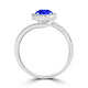 TMR121183 - Eliana - Round Tanzanite and Diamond Ring Halo