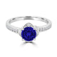 TMR121187 - Sadie - Round Tanzanite and Diamond Ring Halo