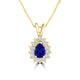 TMR121143 - Violet - Pear Tanzanite and Diamond Pendant