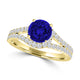 TMR121177 - Autumn - Round Tanzanite and Diamond Ring