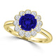 TMR121182 - Isla - Round Tanzanite and Diamond Ring Halo
