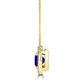 TMR121136 - Aubrey - Round Tanzanite and Diamond Pendant Halo