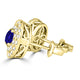 TMR121118 - Camila - Round Tanzanite and Diamond Earring Double Halo