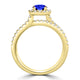 TMR121170 - Gabriella - Round Tanzanite and Diamond Ring Halo