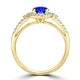 TMR121176 - Serenity - Round Tanzanite and Diamond Ring Halo