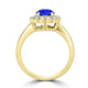 TMR121182 - Isla - Round Tanzanite and Diamond Ring Halo