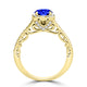 TMR121164 - Naomi - Round Tanzanite and Diamond Ring Halo