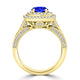 TMR121156 - Nova - Round Tanzanite and Diamond Ring Double Halo