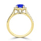 TMR121184 - Quinn - Round Tanzanite and Diamond Ring Halo