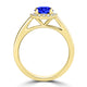 TMR121181 - Valentina - Round Tanzanite and Diamond Ring Halo