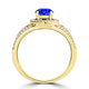 TMR121179 - Hailey - Round Tanzanite and Diamond Ring Halo