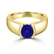 TMR121107 - Mia - Round Tanzanite and - Ring Solitaire