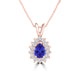 TMR121143 - Violet - Pear Tanzanite and Diamond Pendant