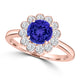TMR121182 - Isla - Round Tanzanite and Diamond Ring Halo