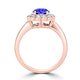 TMR121182 - Isla - Round Tanzanite and Diamond Ring Halo