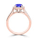 TMR121184 - Quinn - Round Tanzanite and Diamond Ring Halo