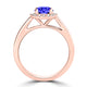 TMR121181 - Valentina - Round Tanzanite and Diamond Ring Halo