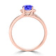 TMR121187 - Sadie - Round Tanzanite and Diamond Ring Halo